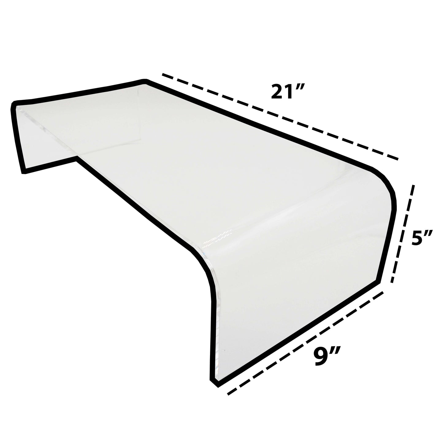 5" High Acrylic Glass Elevated Computer Monitor Stand - Qty 1